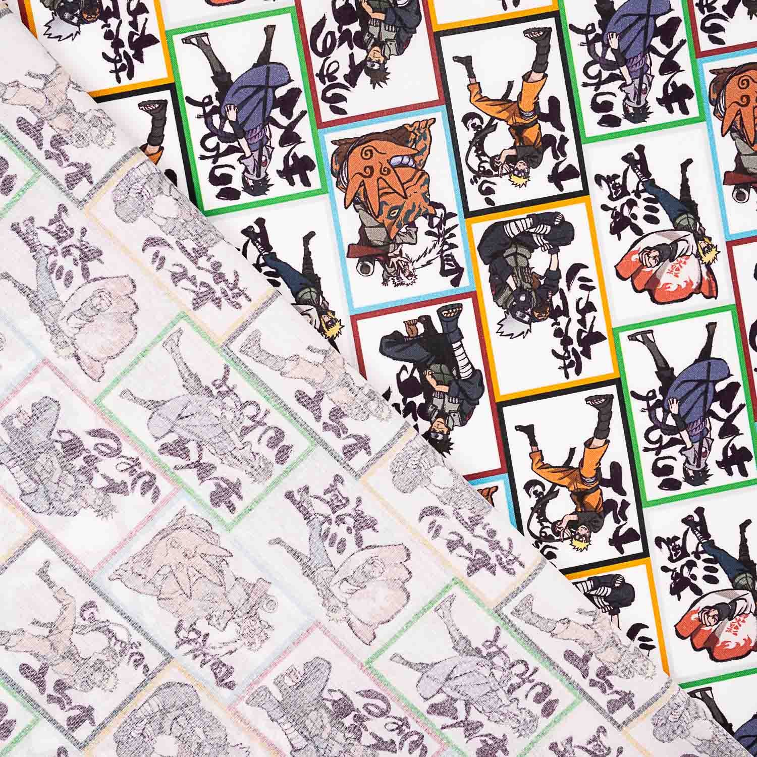 Popeline de algodão estampado Naruto - Ribes y Casals