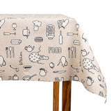 Toalha de mesa resina cozinha Food ilustrada - Ribes y Casals