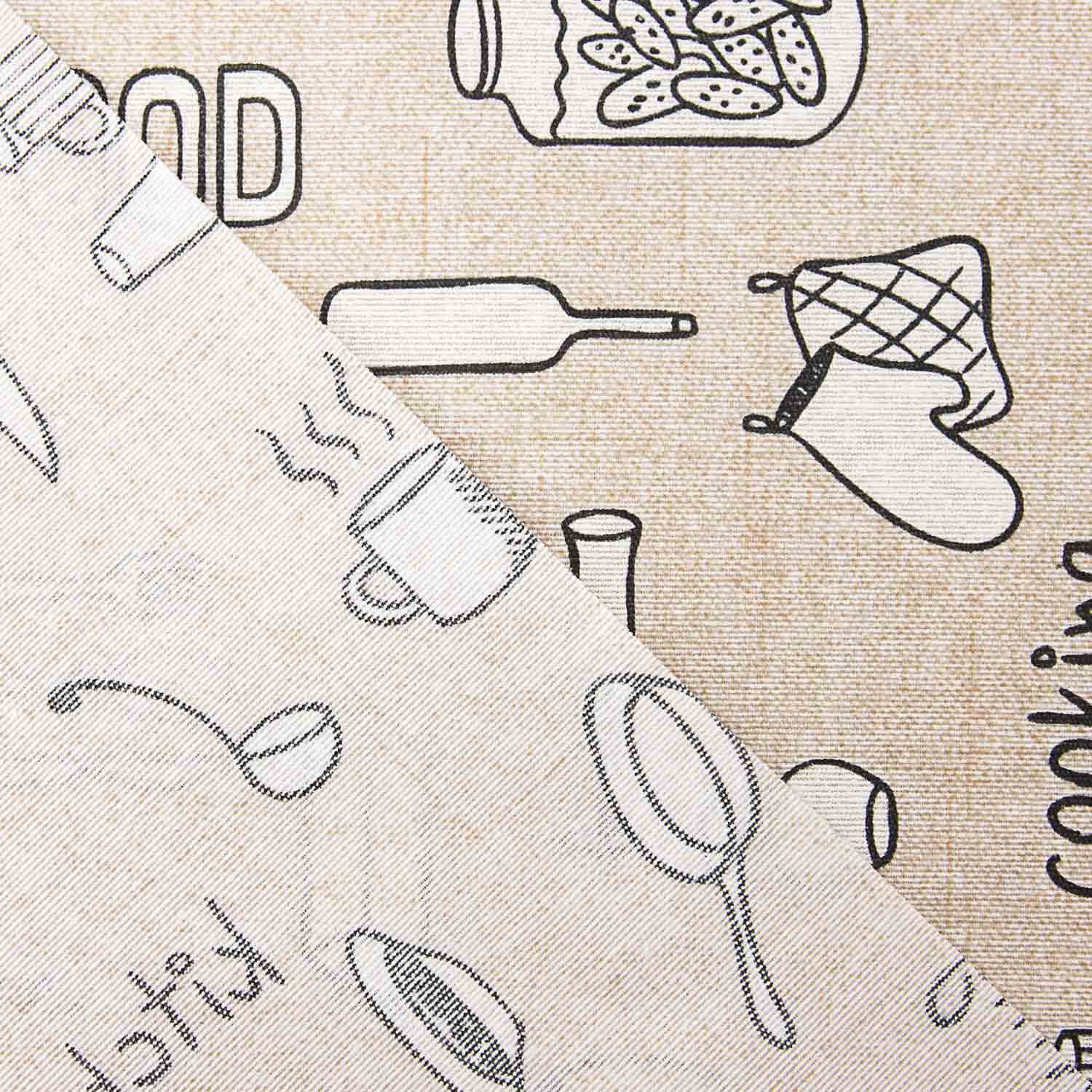 Toalha de mesa resina cozinha Food ilustrada - Ribes y Casals