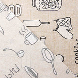 Toalha de mesa resina cozinha Food ilustrada - Ribes y Casals