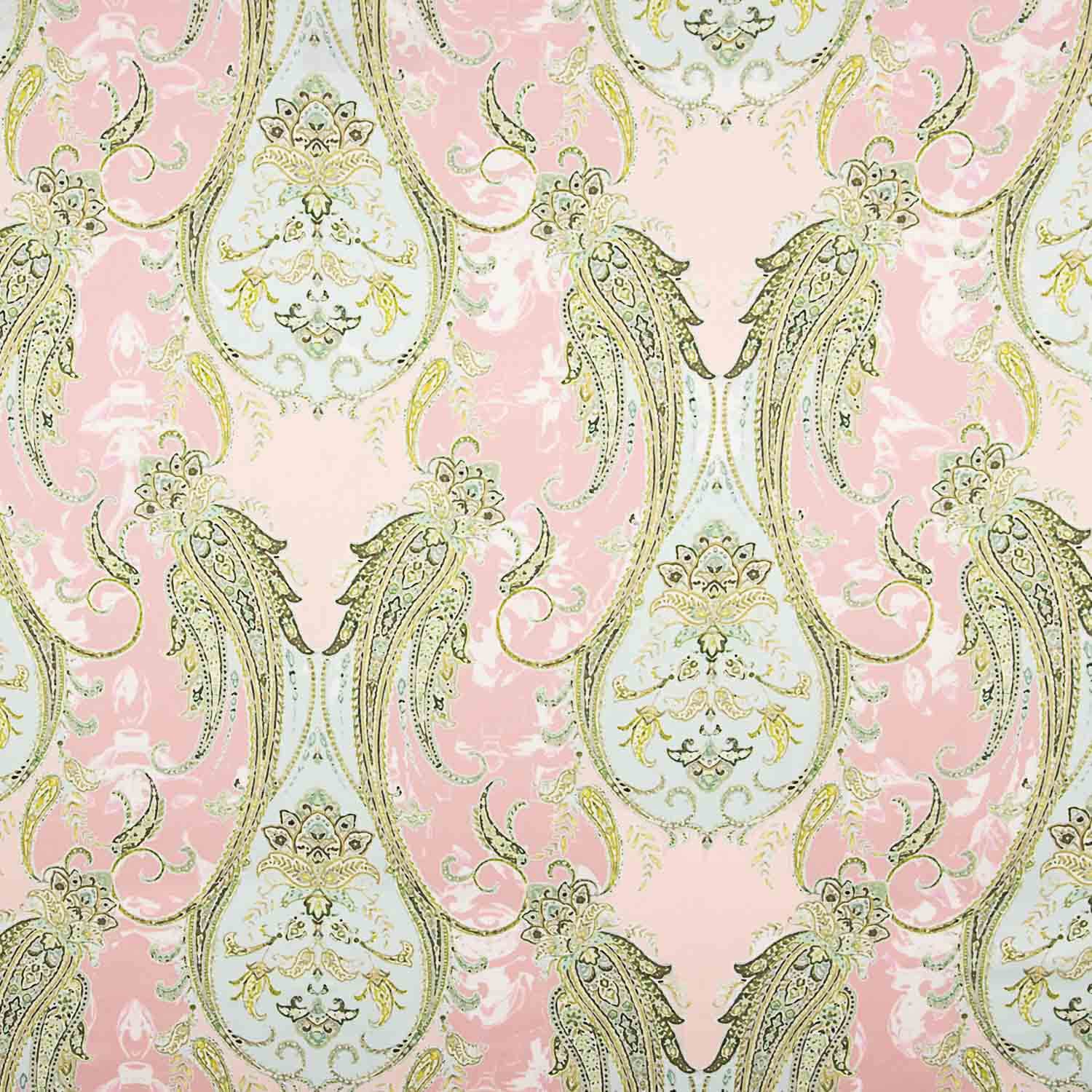 Cetim estampado Cachemira Rosa - Ribes y Casals