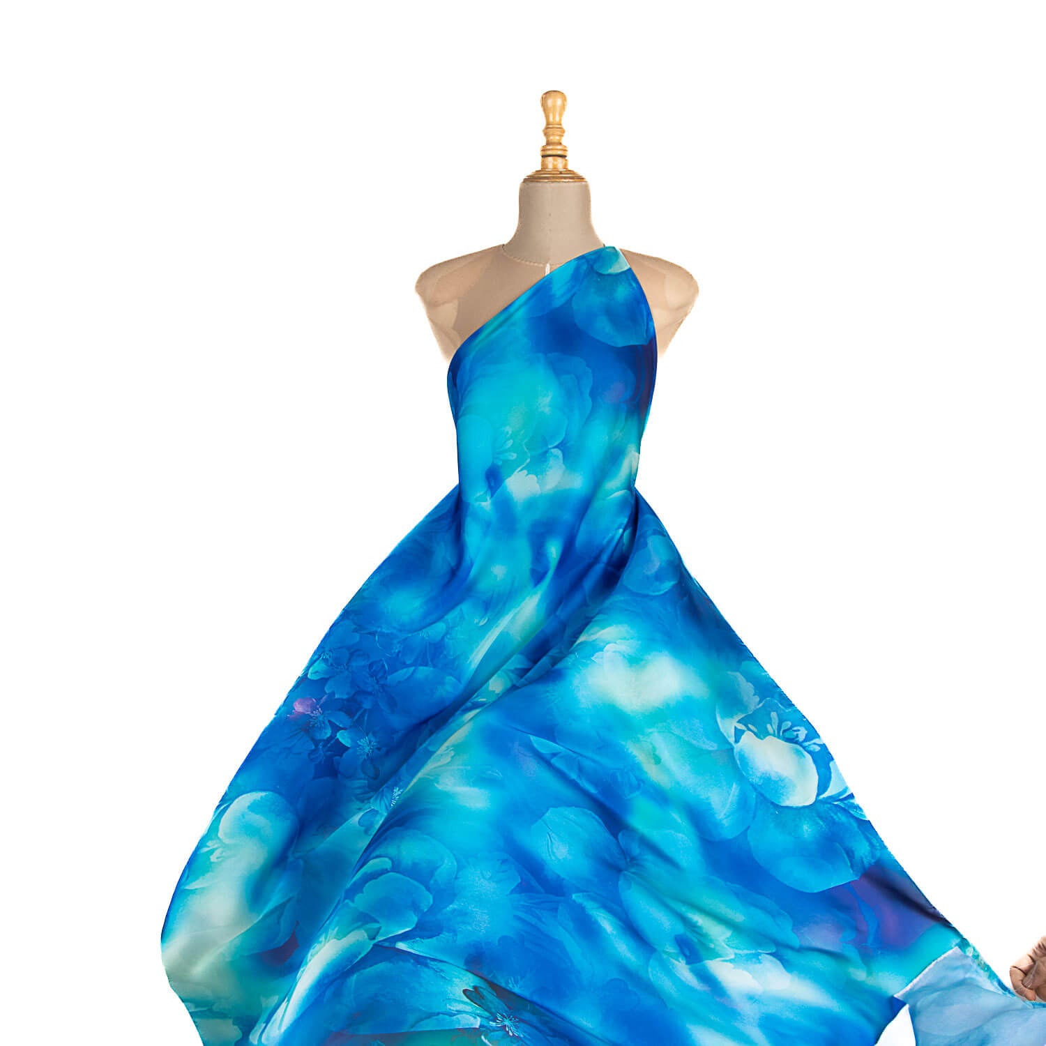 Cetim estampado Flash Azul - Ribes y Casals