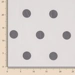 Fama Cinza Bolinhas Flocked Cinza 30mm - Ribes y Casals