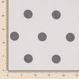 Fama Cinza Bolinhas Flocked Cinza 30mm - Ribes y Casals