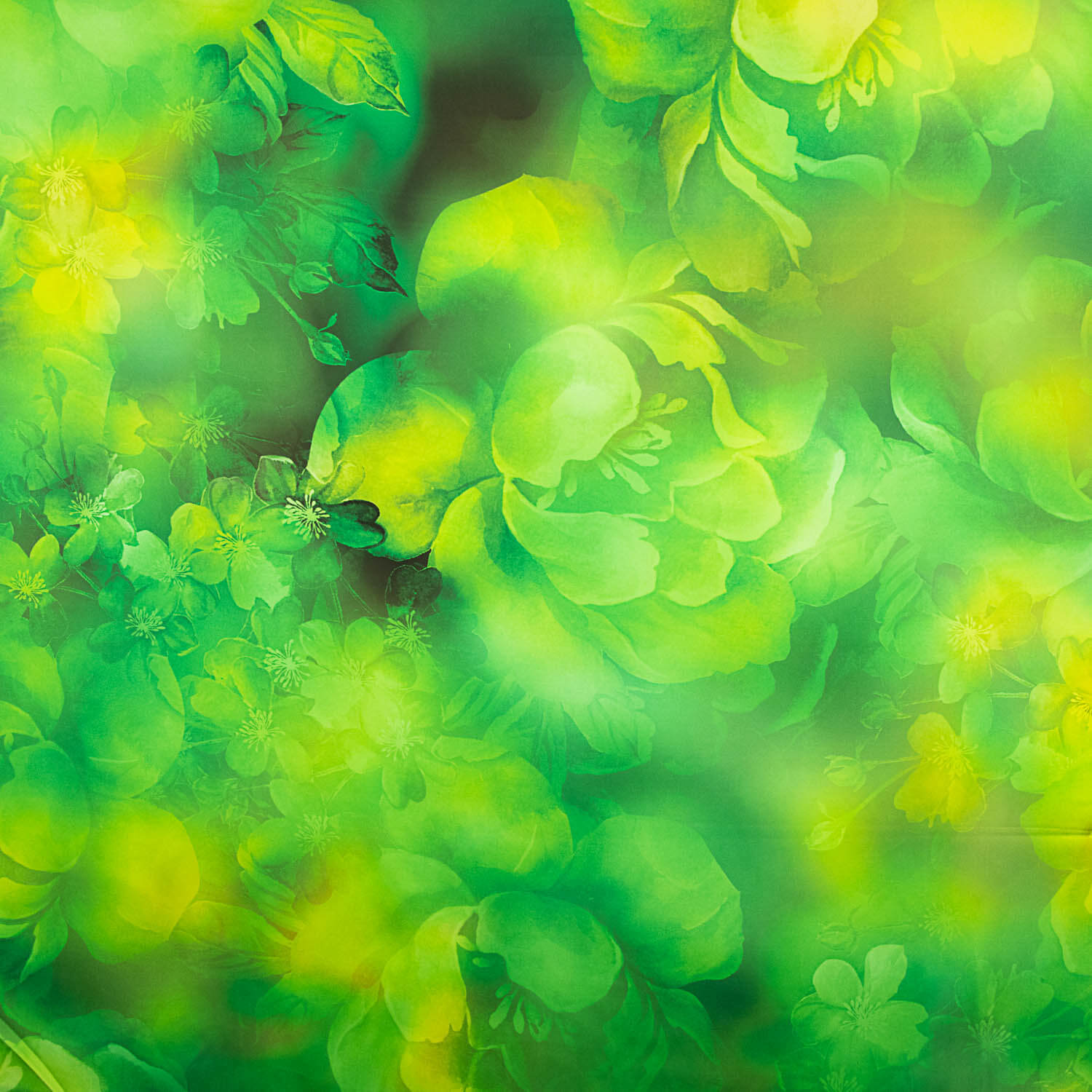 Cetim estampado Flash Verde - Ribes y Casals