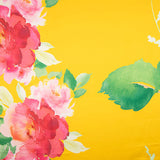 Cetim estampado floral amarelo - Ribes y Casals