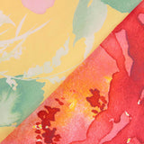 Cetim estampado floral amarelo - Ribes y Casals