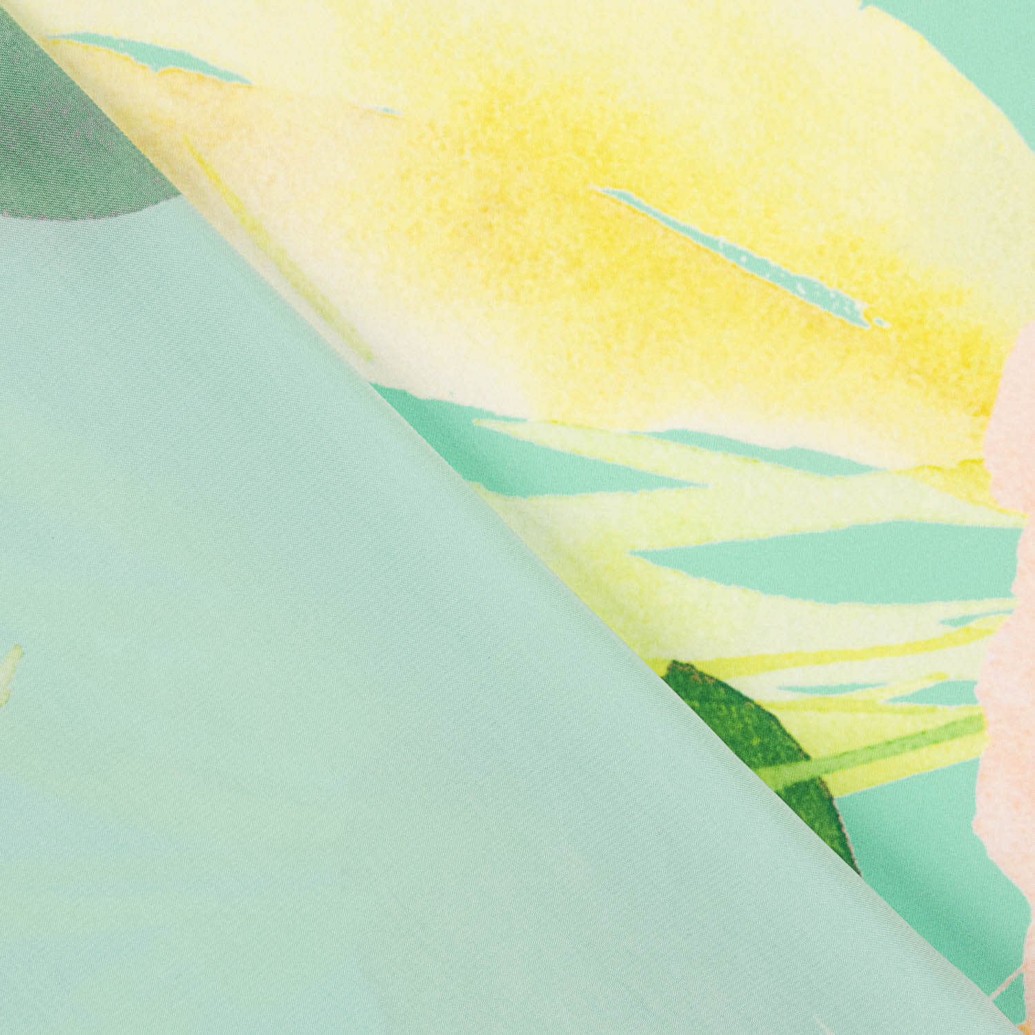 Satinado estampado Maxi Flor Verde - Ribes y Casals