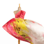 Cetim estampado Petúnia Bege - Ribes y Casals