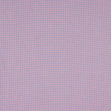 Popelina Seersucker Mini Xadrez Azul e Rosa - Ribes y Casals