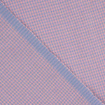 Popelina Seersucker Mini Xadrez Azul e Rosa - Ribes y Casals