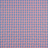 Popelina Seersucker Xadrez Azul e Rosa - Ribes y Casals