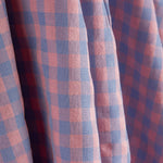 Popelina Seersucker Xadrez Azul e Rosa - Ribes y Casals