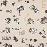 Lona estampada café vintage - Ribes y Casals