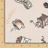 Lona estampada café vintage - Ribes y Casals