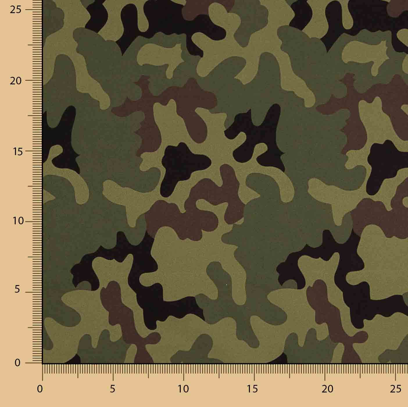 Fibra Técnica Sorona Estampado Camuflagem Verde - Ribes y Casals
