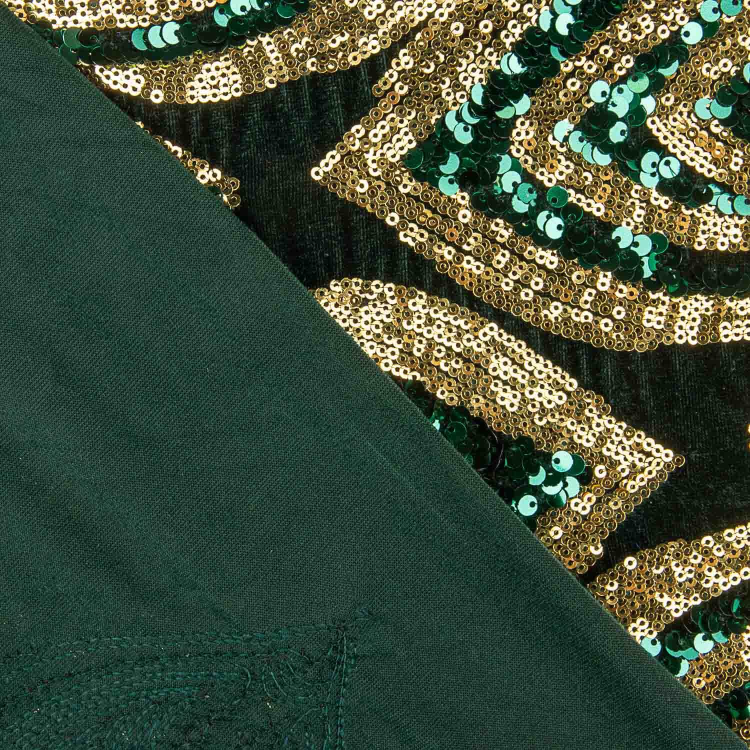 Veludo verde com lantejoulas douradas - Ribes y Casals