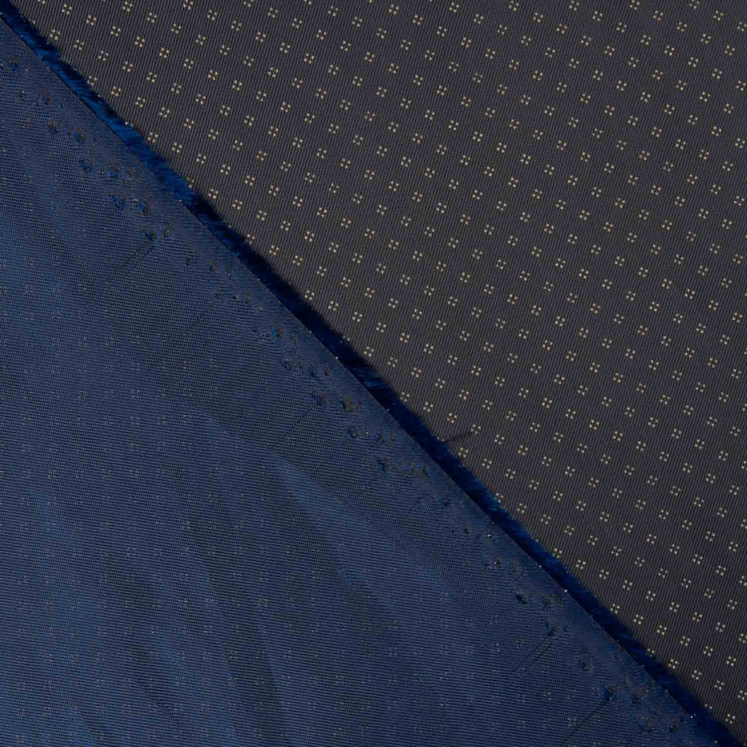 Forro Poliéster Azul Intenso Estampado Corbatero - Ribes y Casals