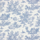Lençol de algodão Toile de Jouy azul - Ribes y Casals