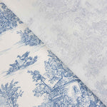 Lençol de algodão Toile de Jouy azul - Ribes y Casals