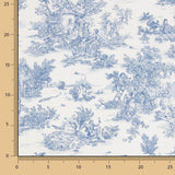 Lençol de algodão Toile de Jouy azul - Ribes y Casals