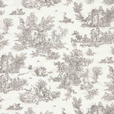 Lençol de algodão Toile de Jouy cinzento - Ribes y Casals