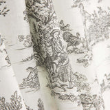 Lençol de algodão Toile de Jouy cinzento - Ribes y Casals