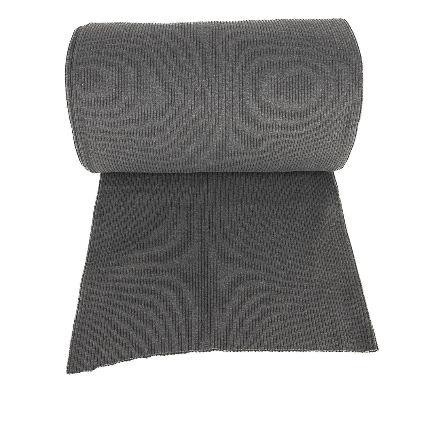 Tubular Canalé Rib 3x3 Cinza Melange - Ribes y Casals