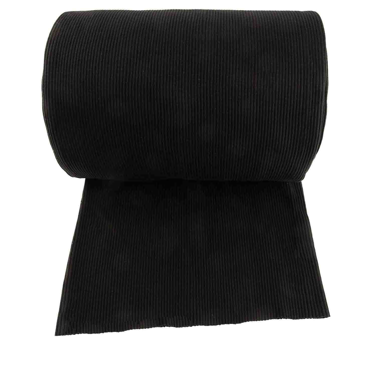 Tubular Canalé Rib 3x3 Preto - Ribes y Casals
