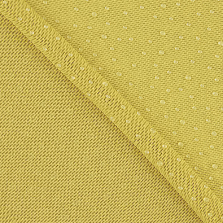 Tule Elástico Amarelo com Efeito de Gotas de Água - Ribes y Casals
