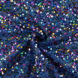 Tule Fantasia Azul com Lantejoulas Multicoloridas - Ribes y Casals