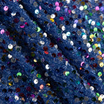 Tule Fantasia Azul com Lantejoulas Multicoloridas - Ribes y Casals