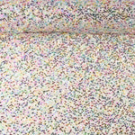 Tule Fantasia Branco com Tecido de Lantejoulas Multicoloridas - Ribes y Casals