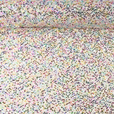 Tule Fantasia Branco com Tecido de Lantejoulas Multicoloridas - Ribes y Casals