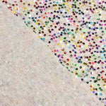 Tule Fantasia Branco com Tecido de Lantejoulas Multicoloridas - Ribes y Casals