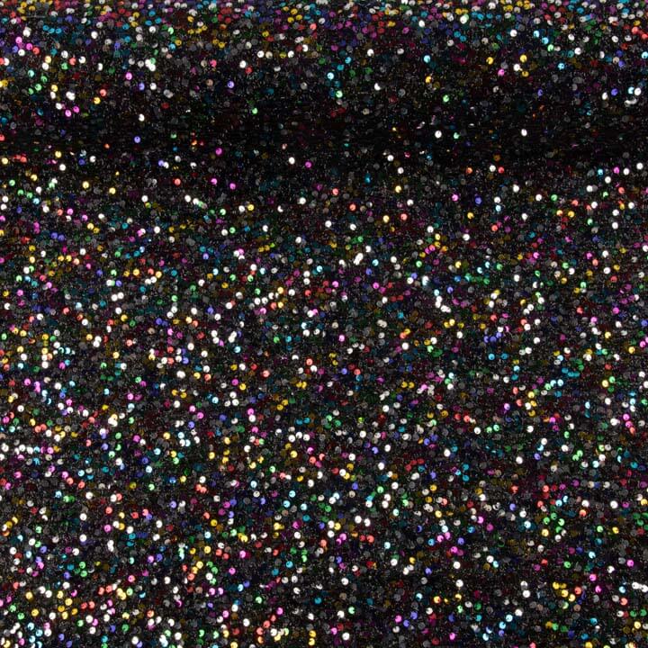 Tule Fantasia Preto com Tecido de Lantejoulas Multicoloridas - Ribes y Casals