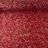 Tule Fantasia Vermelho com Tecido de Lantejoulas Multicoloridas - Ribes y Casals