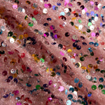 Tule Fantasia Rosa com Lantejoulas Multicoloridas - Ribes y Casals