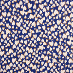 Viscose Lúrex Prata Corações Azul-escuro - Ribes y Casals
