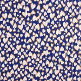 Viscose Lúrex Prata Corações Azul-escuro - Ribes y Casals