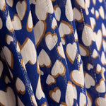 Viscose Lúrex Prata Corações Azul-escuro - Ribes y Casals