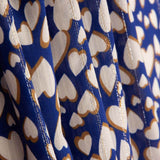 Viscose Lúrex Prata Corações Azul-escuro - Ribes y Casals
