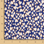 Viscose Lúrex Prata Corações Azul-escuro - Ribes y Casals