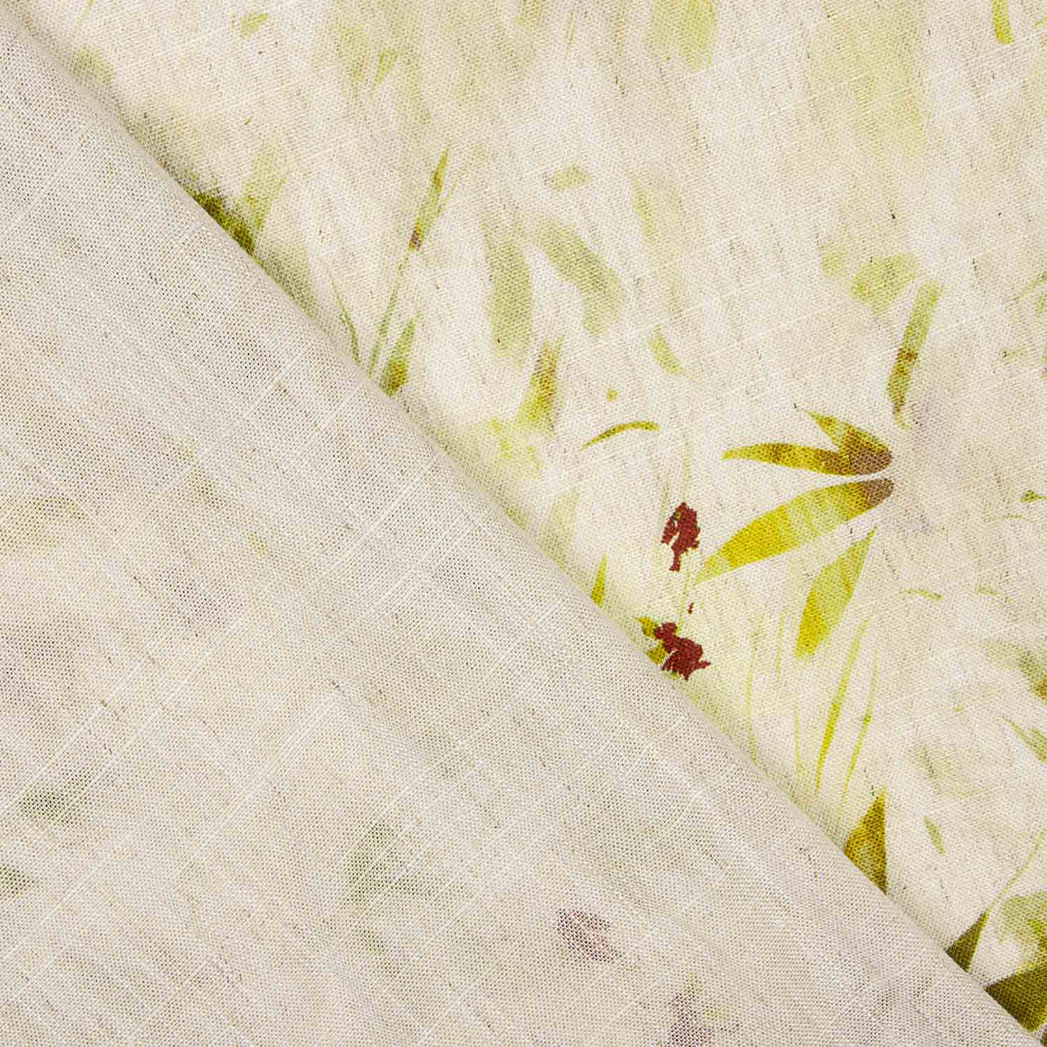 Viscose e Linho Estampado Aquarela Natural - Ribes y Casals