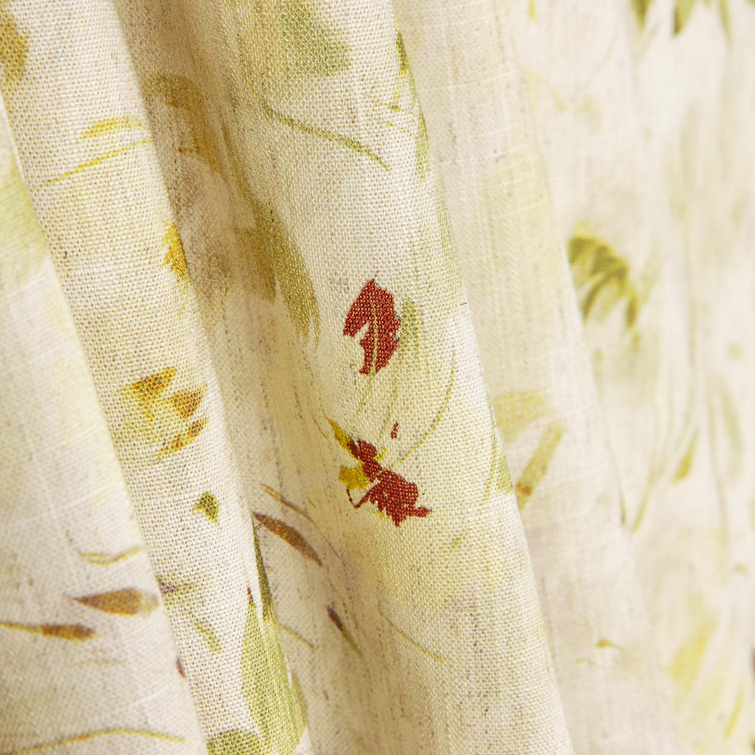 Viscose e Linho Estampado Aquarela Natural - Ribes y Casals