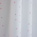 Cortina Plumeti com Franjas Rosa - Ribes y Casals