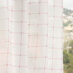 Cortina Geométrica Quadriculada Vermelha - Ribes y Casals
