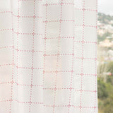 Cortina Geométrica Quadriculada Vermelha - Ribes y Casals