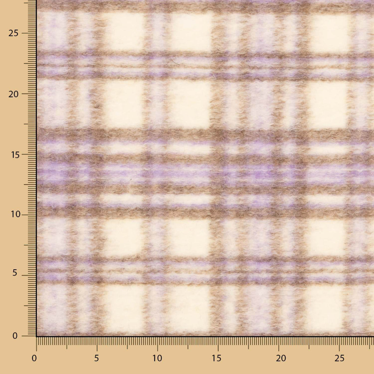Casaco Pêlo Xadrez Bege - Ribes y Casals