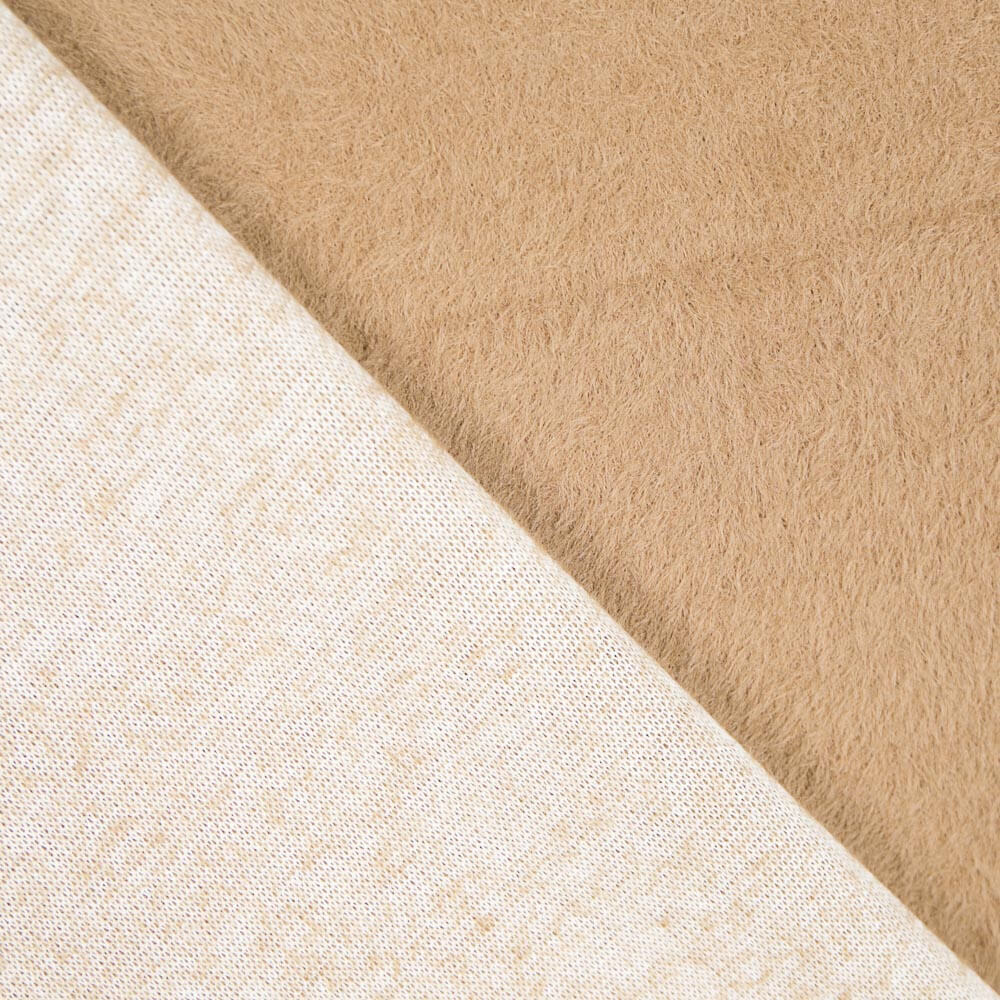 Tecido par Casaco Pêlo Fino Sorona Camel - Ribes y Casals